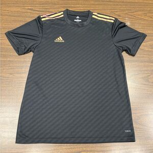 Adidas Black Jersey with Gold Stripes